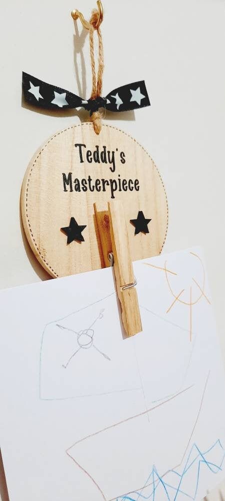Childrens masterpiece hanger from Daisydoor Crafts, children's drawing, child's painting