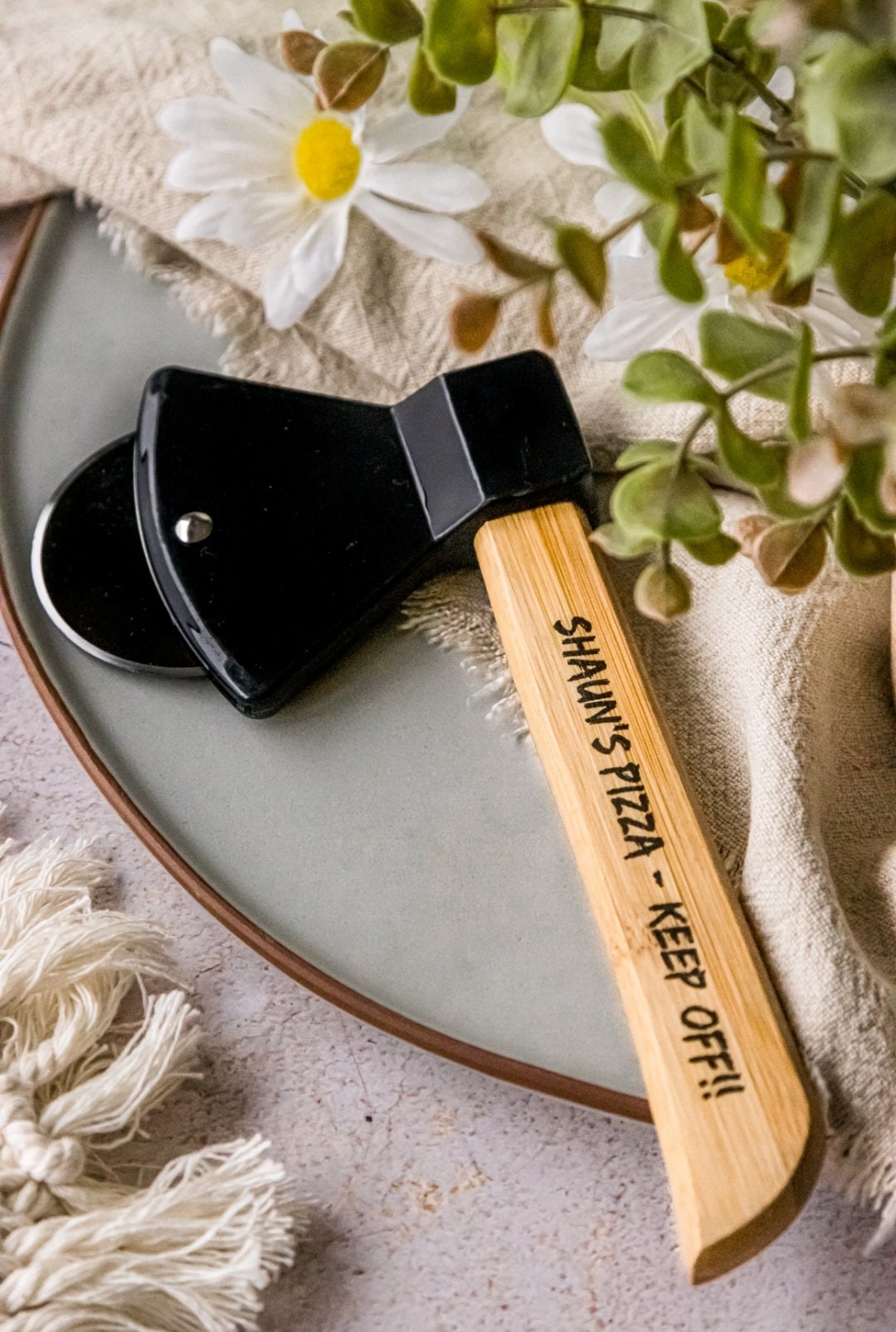 Personalised Axe Shape Pizza Cutter From Daisydoor Crafts.dad Etsy