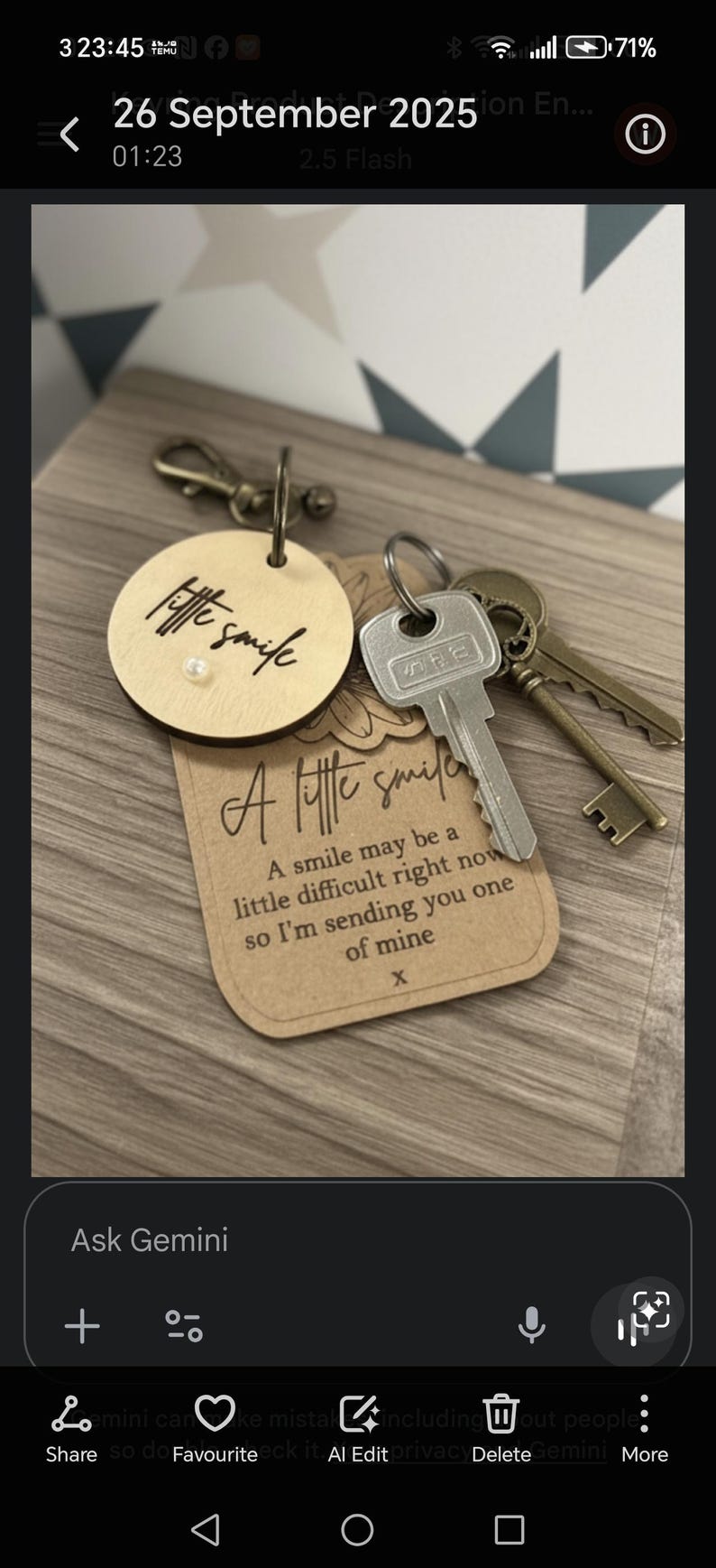 Little Hug Keyring: Pocket Hug with poem image 15