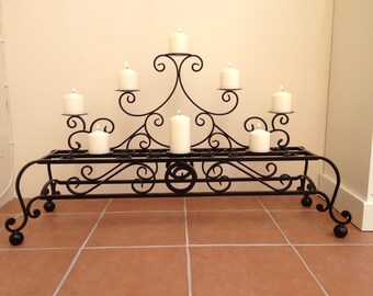 Handmade Pair Of Unique Wrought Iron Candle Holders Etsy