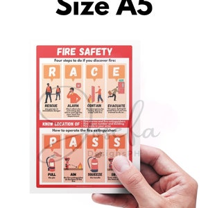Fire Safety Poster With FREE Printable Race/pass ID Card/badge Design