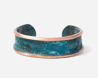 Mens Copper Bracelet homme Native American Turquoise Cuff Bracelet Fathers Day Gift from Daughter Viking Bracelet Cadeau Maitresse