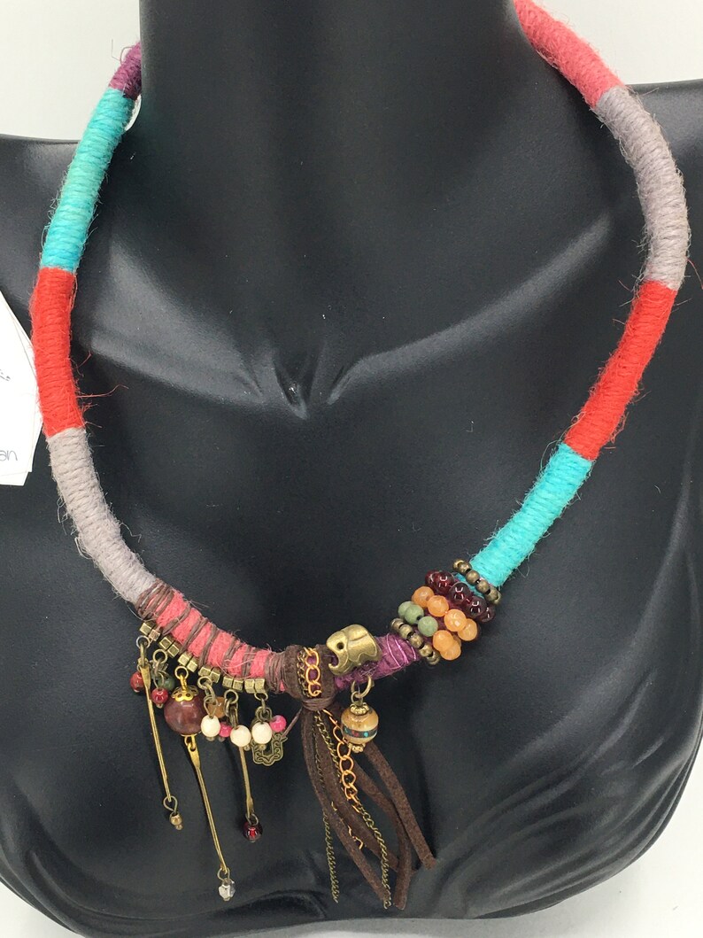 Bohemian Choker Necklace Gift for Women Collier femme Statement Necklace Multicolor Turquoise Choker Bridesmaid Gift for Her