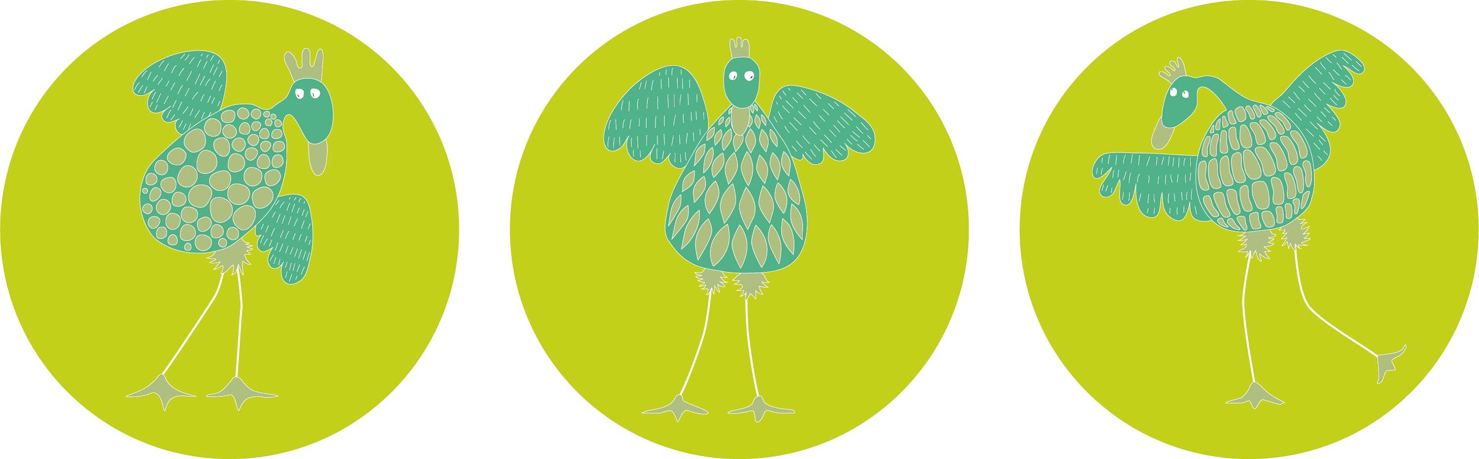 Poulette Vert - Diamètre 33 cm X 3