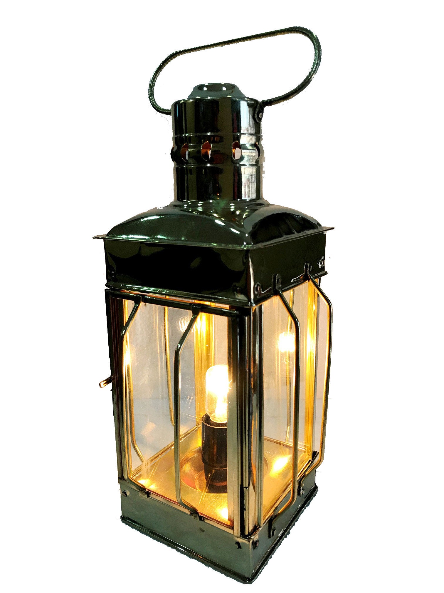 Nautical Brass Lantern Electric Lamp Decorative Hanging Etsy