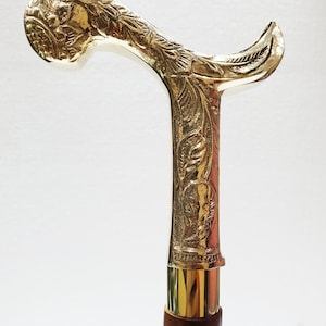 Details about   VICTORIAN ANTIQUE VINTAGE SOLID BRASS BEAUTIFUL WOODEN WALKING CANE STICK GIFT 