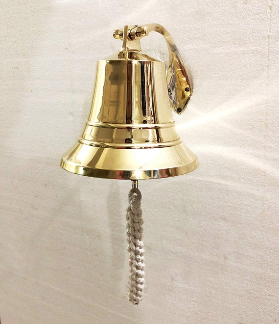 Antique 6 Inches Nautical Brass Ship Bell Maritime - Wall Mounted Bell Nz Antique 6 Inches Nautical Brass Ship Bell Maritime - Wall Mounted Bell Nz