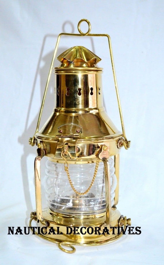 Nautical Lamp Maritime Brass Minor Lamp Vintage Antique Ship Lantern Oil Lamp 