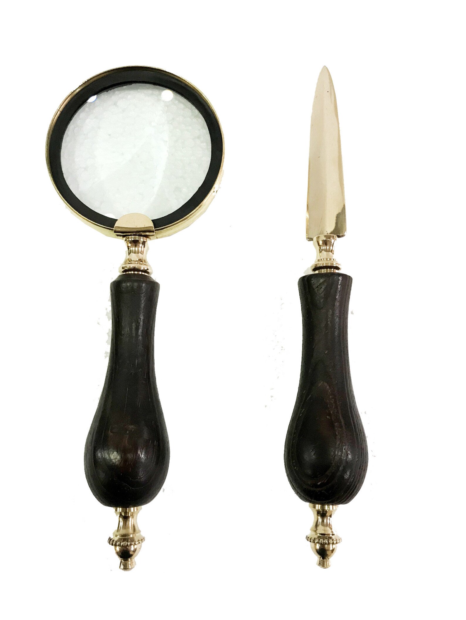 Decorative Brass Magnifying Glass & Letter Opener on Stand Etsy