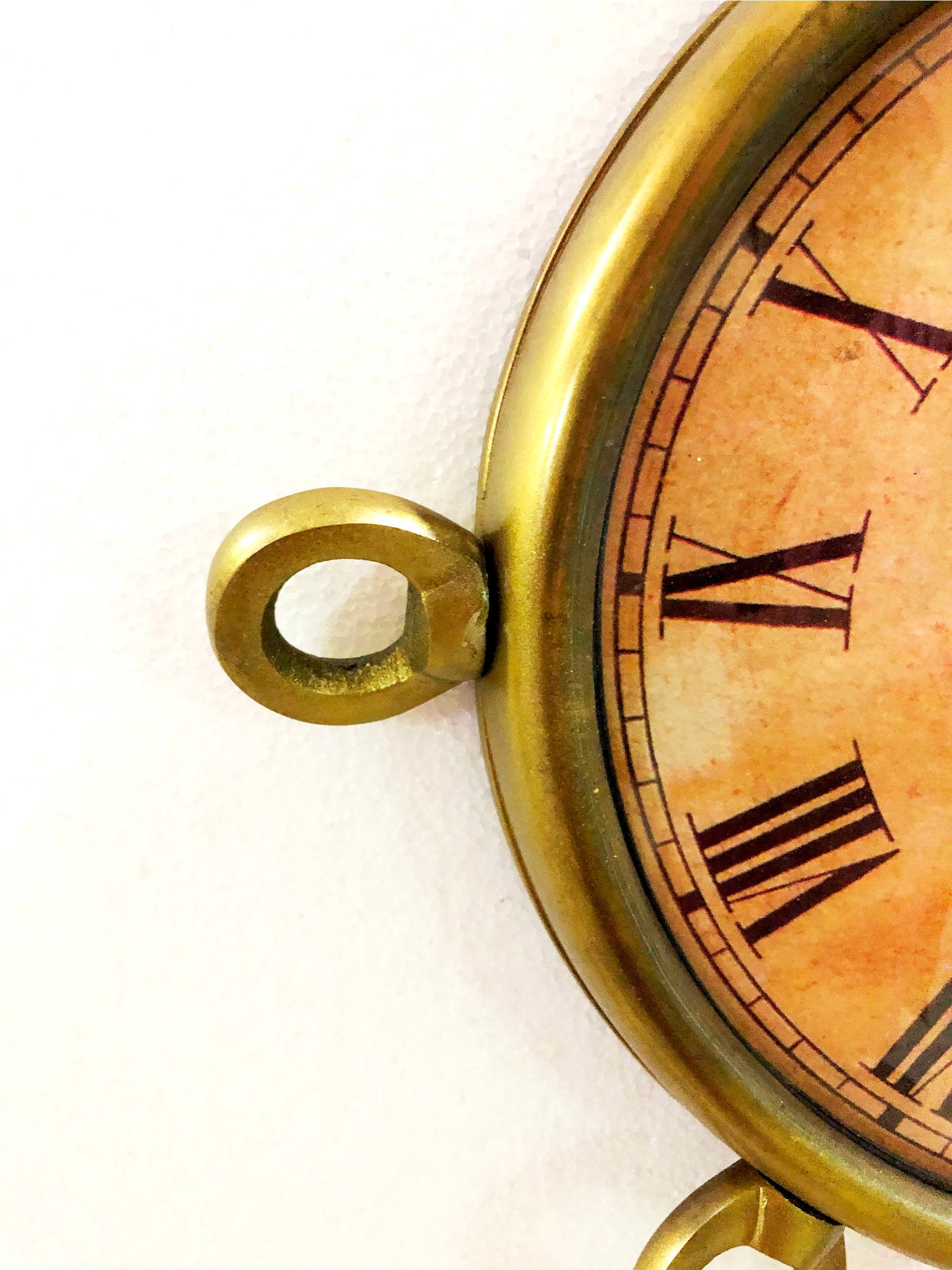 Antique Brown Marine Brass Clock 35 Cm Nautical Wall Hanging Etsy