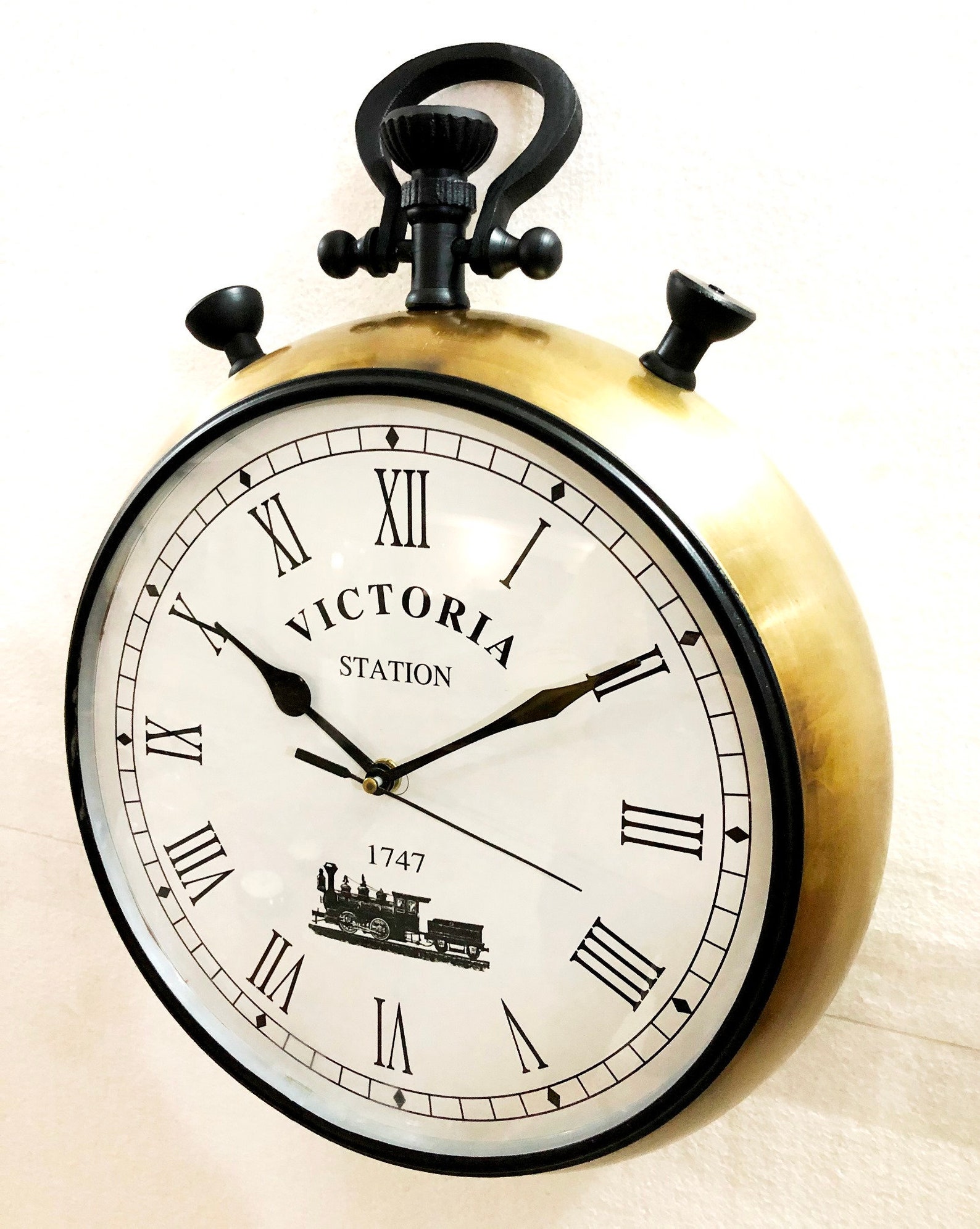 Antique Brown Marine Victoria Clock 30.48 Cm Nautical Wall Etsy