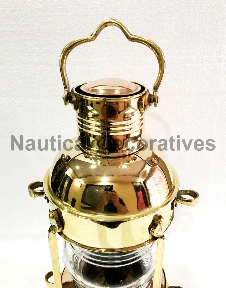 Vintage Brass Electric Lamp Maritime Ship Lantern Boat Light Etsy