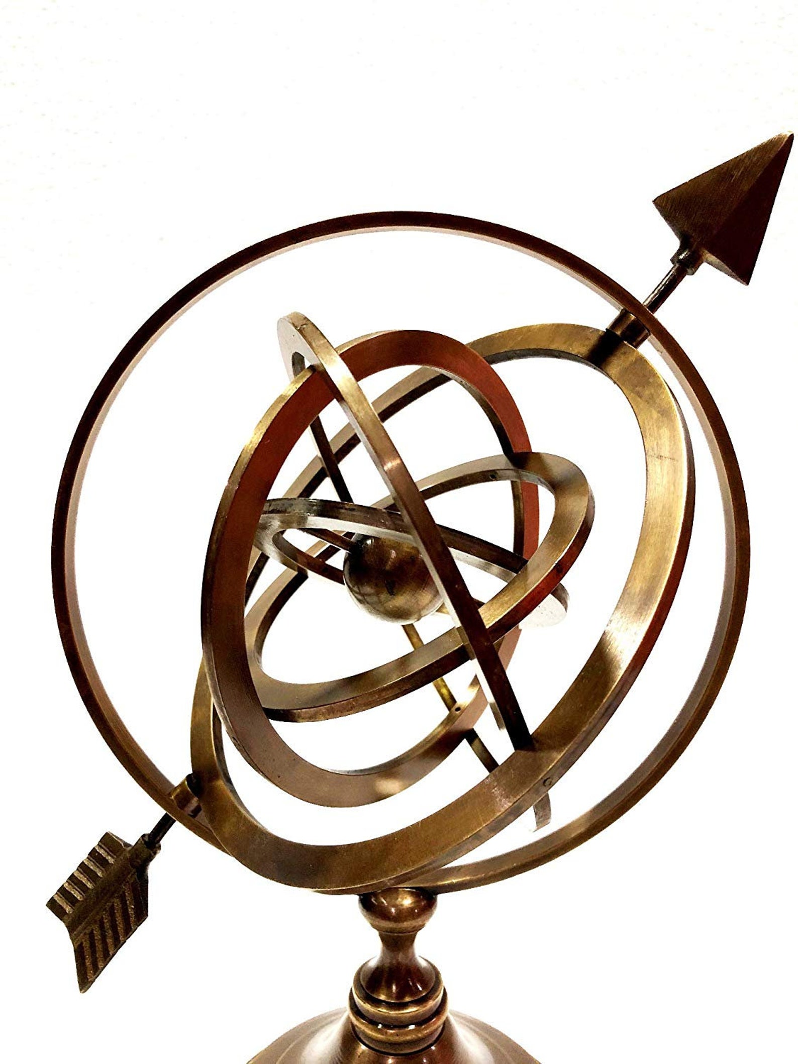 Antique Nautical Brass Armillary Sphere World Globe Brown Etsy