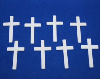 Kreuz Streukreuz Holzkreuz 8 St. weiss