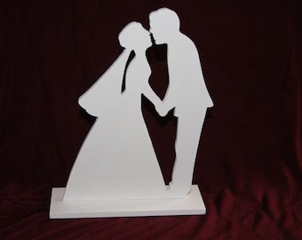 Bride and groom Wedding couple wooden white