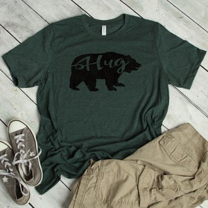 Bear Hug Shirt // Bear Hugs // Distressed Graphic Tee //  Outdoors Shirt // Bear Gift // Grizzly Bear // Bear Lover Gift