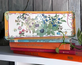 Vintage Design Imports LTD. Floral Fruit Themed Melamine Tray - Made in Italy