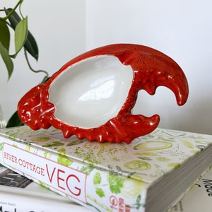 Rare Large Vintage Ceramic Lobster Claw Ashtray