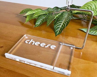 Vintage 1970s Lucite Cheese Slicer Tray