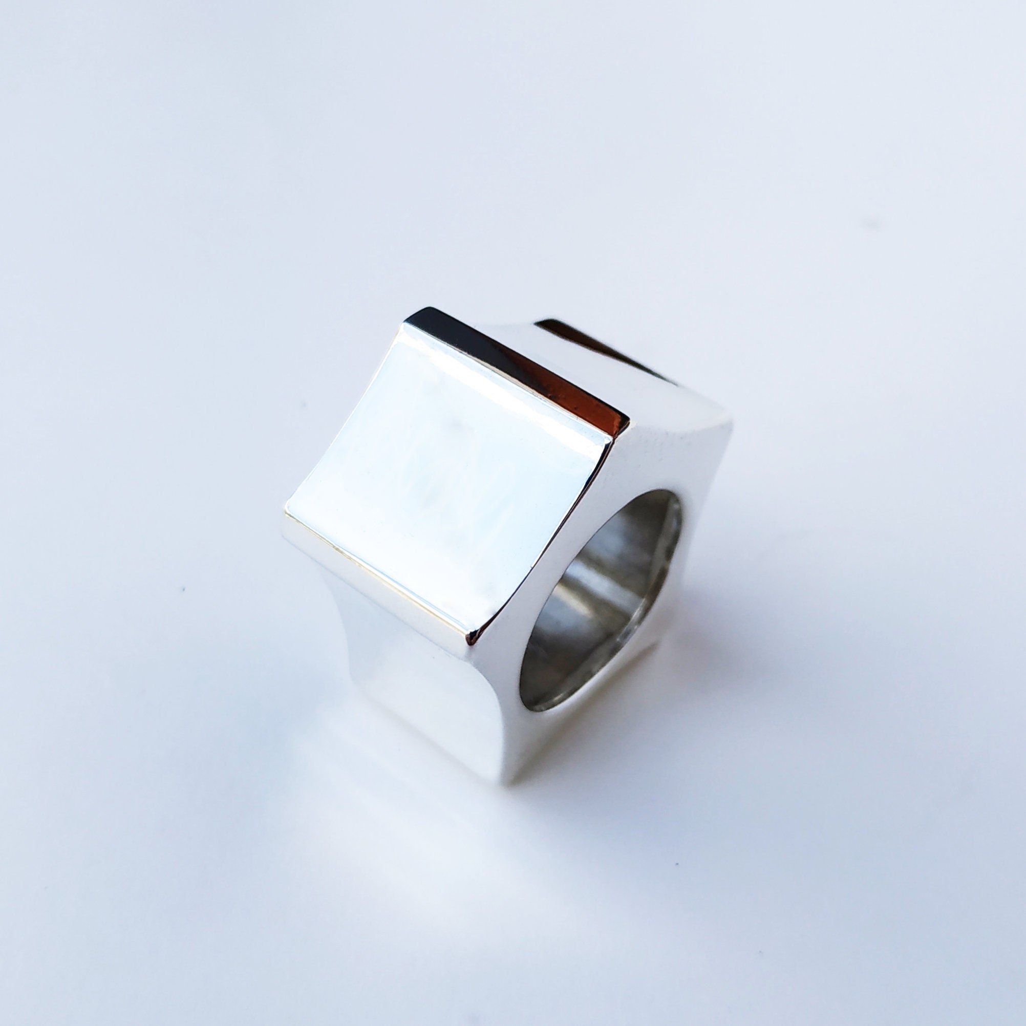 Industrial design star ring Modern statement ring Minimalist | Etsy