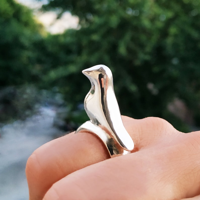 Bird Ring, Sterling Silver Ring, Minimalist Ring, Statement Ring ...