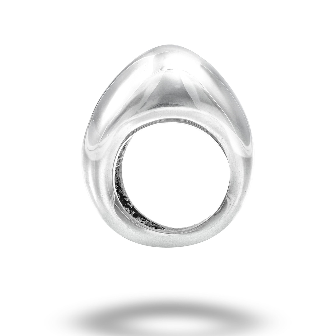 Modernist Sterling Silver Dome Ring, Large Statement Ring, Chunky