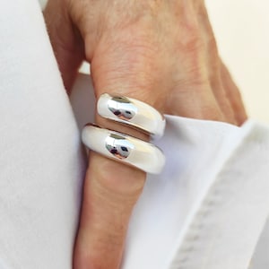 Großer massiver Ring, Sterling Silber Ring, Großer minimalistischer Modering, Großer minimalistischer Modering, klobiger offener Ring