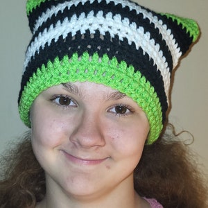 Beetlejuice Inspired Cat Ear Beanie (2)