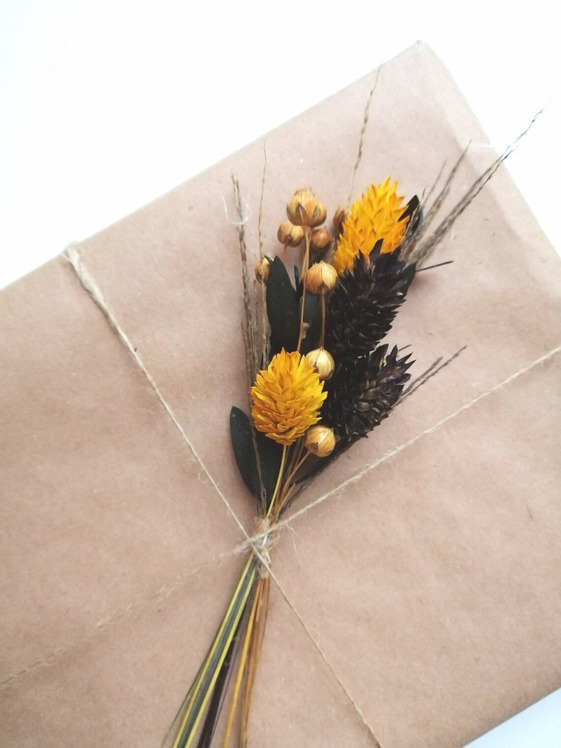 Dried Flower Mini Gift Wrap Decor Mini Dried Flower Bouquet Etsy