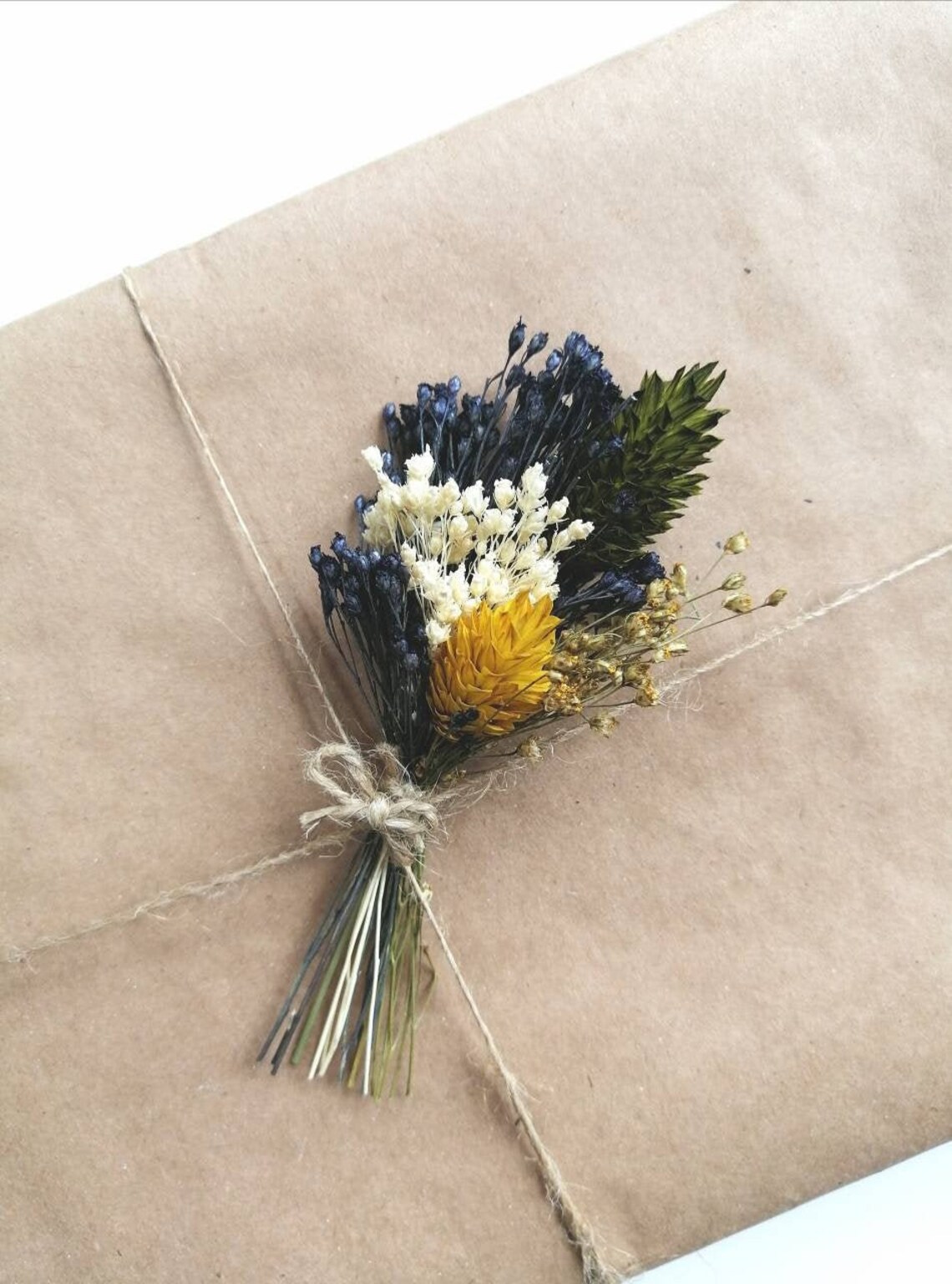 Dried Flower Mini Gift Wrap Decor Mini Dried Flower Bouquet Etsy