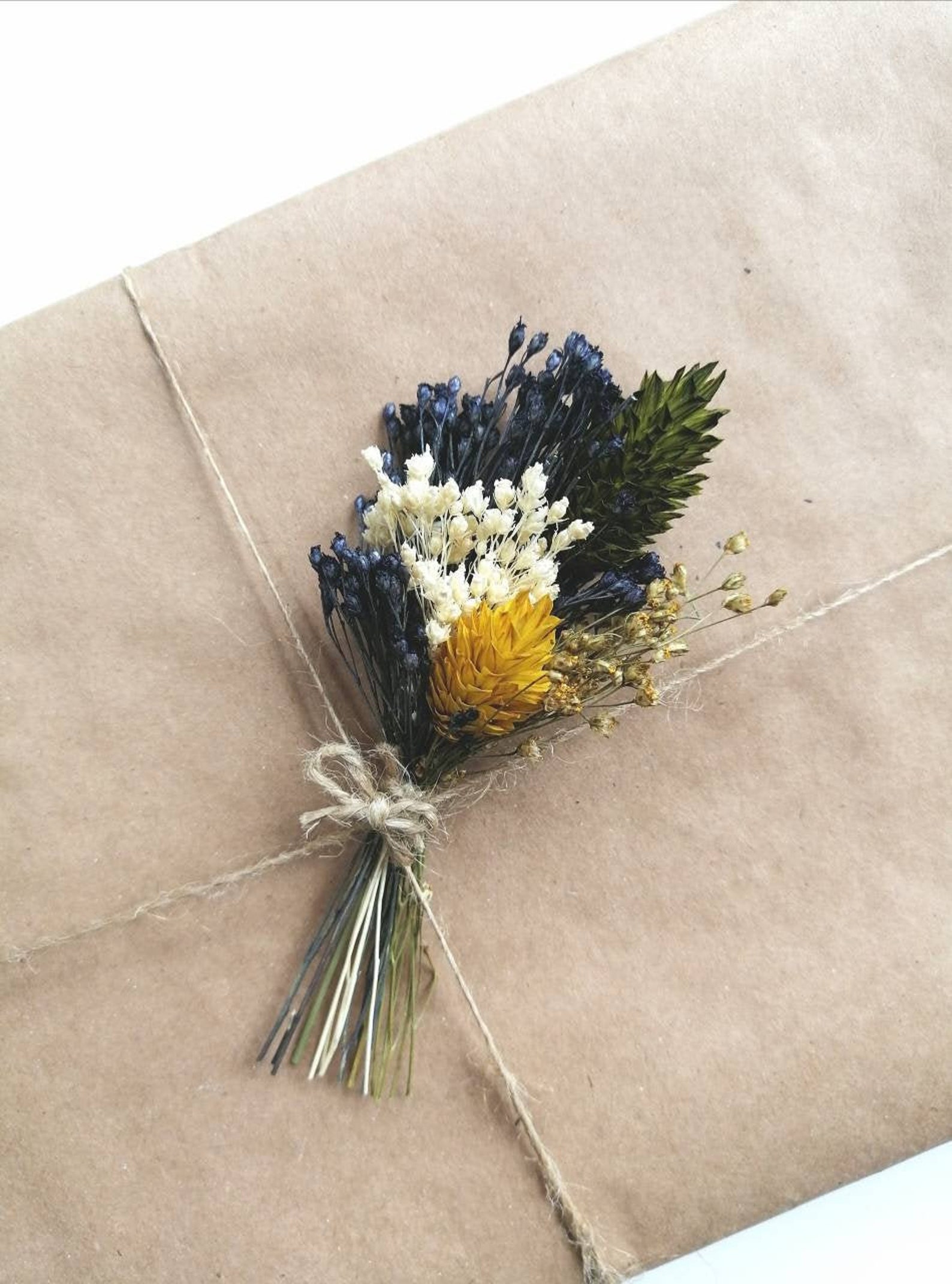 Dried Flower Mini Gift Wrap Decor Mini Dried Flower Bouquet Etsy