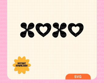 XOXO SVG || Hand-lettered Design | Valentine's Day Svg | XOXO | Commercial Use | Cricut Cut File | Single Layer | February 14th | Valentine