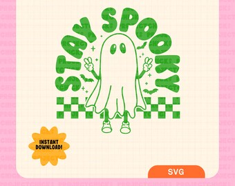 Stay Spooky SVG || Hand-lettered Art | Summerween | Commercial Use | Files for Cricut | Halloween | Silhouette Design | Spooky | Ghost