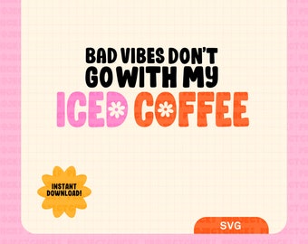 No Bad Vibes SVG || Handlettered Art | Lettering Art | Commercial Use | Cricut Cut Files | Tumbler Design | Cup Design | Keychain Design