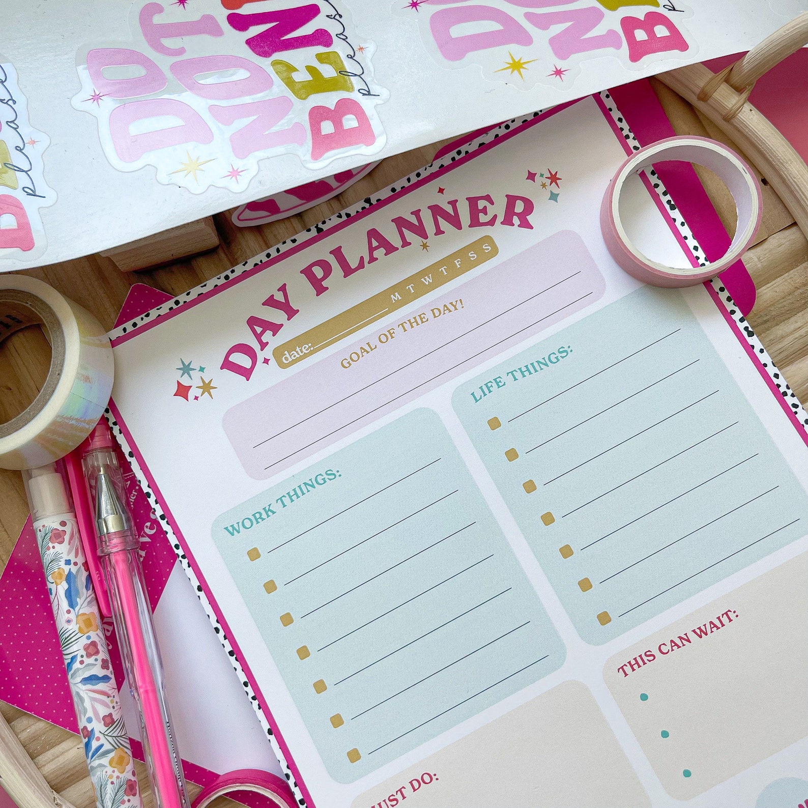 Day Planner Notepad Memo Pad Todo List Stationery Tear off Pages