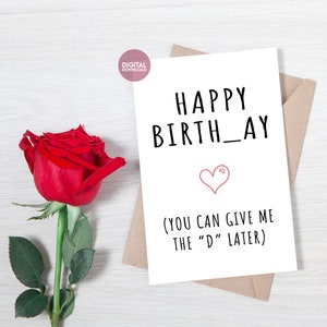 Funny Happy Birthday | Give Me The D Later Print at Home Card Digital Download |Print at home| Digital File No Physical Item Will Be Shipped