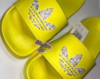 bling adidas slides