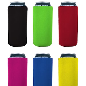 Blank Neoprene 16 oz. Can Coolie Variety Color 6-Pack. FREE Shipping.