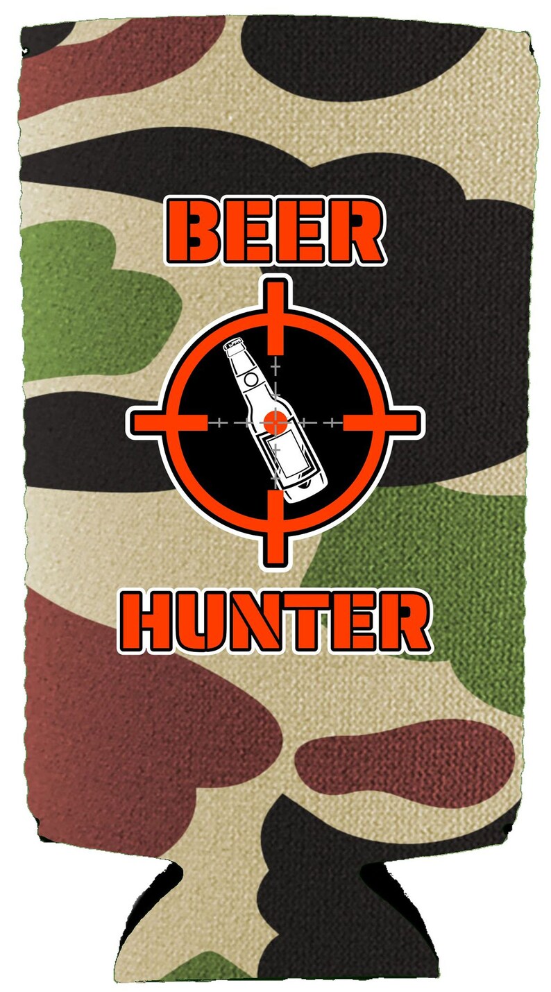 Beer Hunter Neoprene Slim Can Coolie Etsy