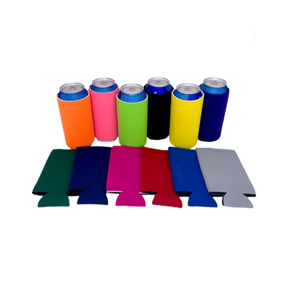 Blank Magnetic Neoprene 12 oz. Slim Can Coolie Variety Color Packs