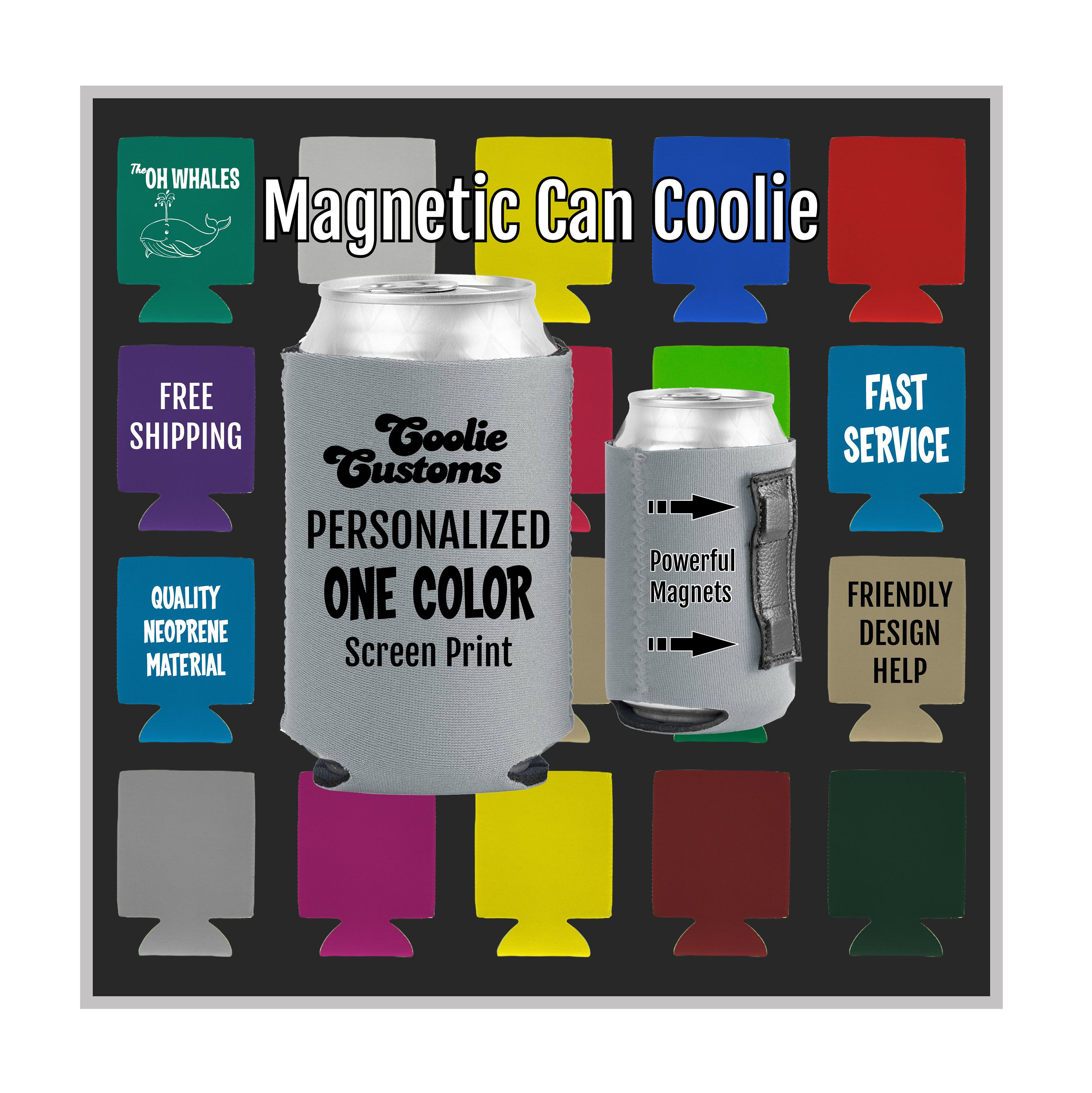 24 oz. Tall Boy Can Cooler (Screen Printed) - Item #040416 -   Custom Printed Promotional Products