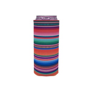 Serape Pattern Slim Can Coolie