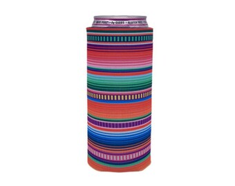 Serape Pattern Slim Can Coolie