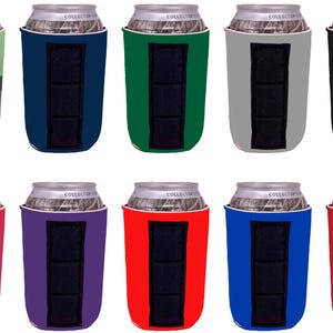 Blank Magnetic Neoprene Collapsible Can Coolie. Choice of Colors, Quantity Discounts Buy More and Save. FREE Shipping.