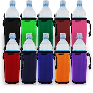 Blank Neoprene Water Bottle Coolie Variety Color 10-Pack. FREE Shipping.