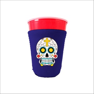 Sugar Skull Neoprene Party Cup Coolie