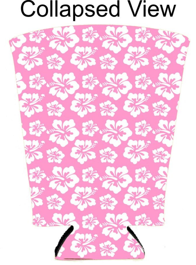 Hibiscus Pattern Pint Glass Coolie