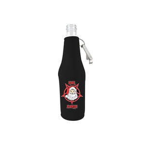 Hail Santa Neoprene Beer Bottle Coolie w/Opener