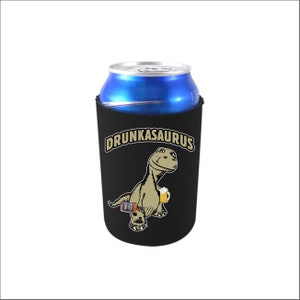 Drunkasaurus 12 oz Neoprene Can Coolie