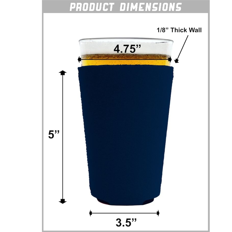 Hibiscus Pattern Pint Glass Coolie